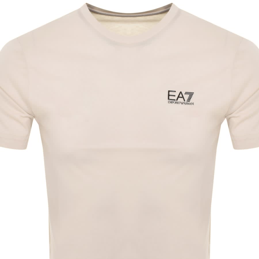 EA7 Emporio Armani Logo T Shirt Beige | Mainline Menswear